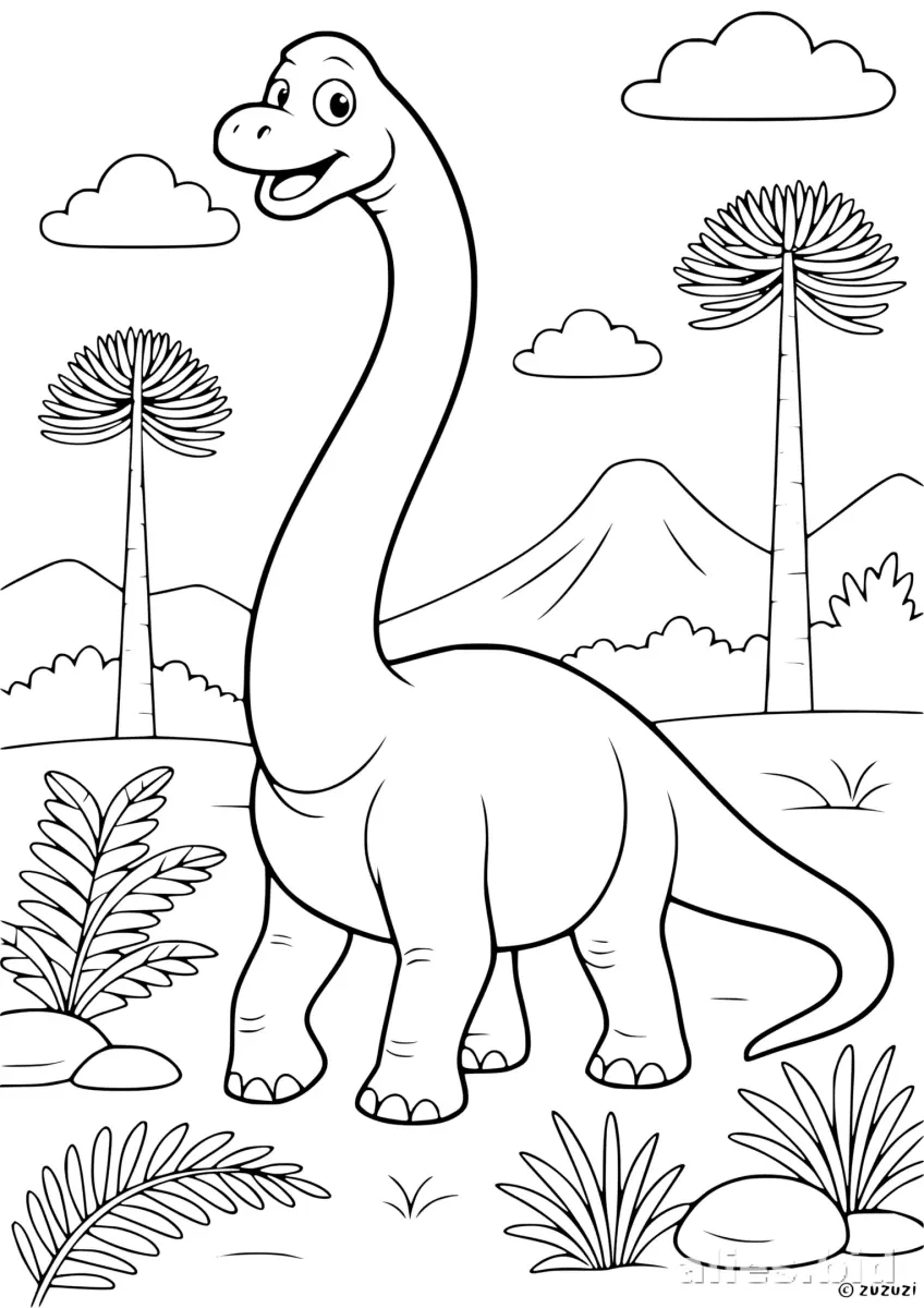 Dinosaur Coloring Pages Printable Free Worksheet #19