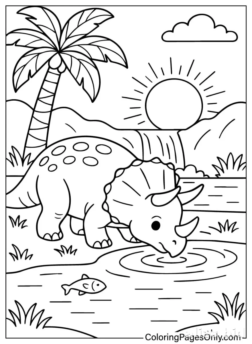 Dinosaur Coloring Pages Printable Free Worksheet #20