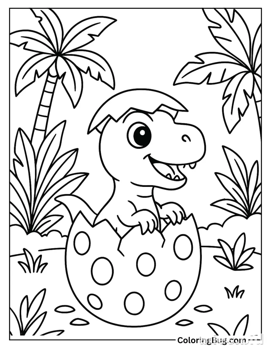 Dinosaur Coloring Pages Printable Free Worksheet #6