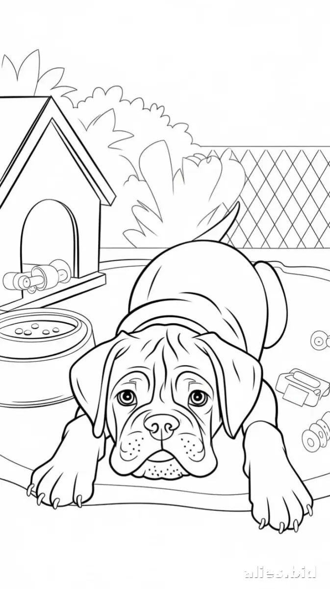 Free Printable Dog Coloring Pages Free Print Worksheet #9