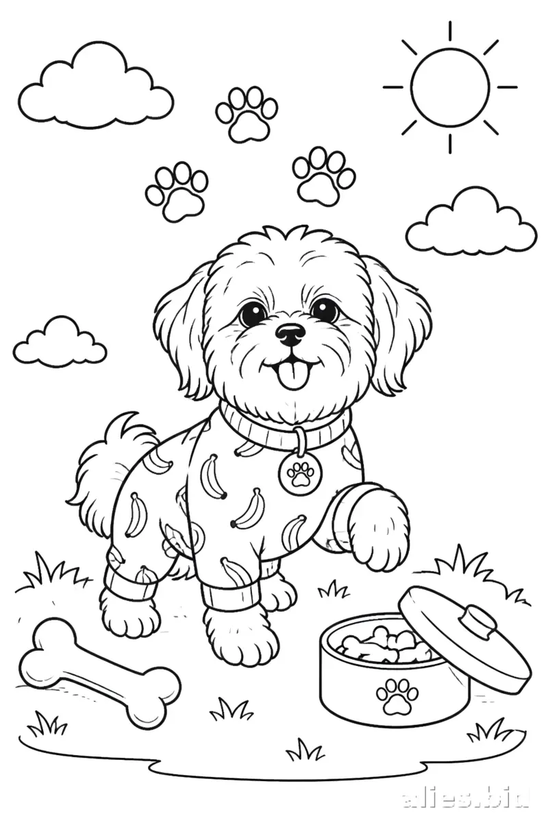 Free Printable Dog Coloring Pages Free Print Worksheet #7