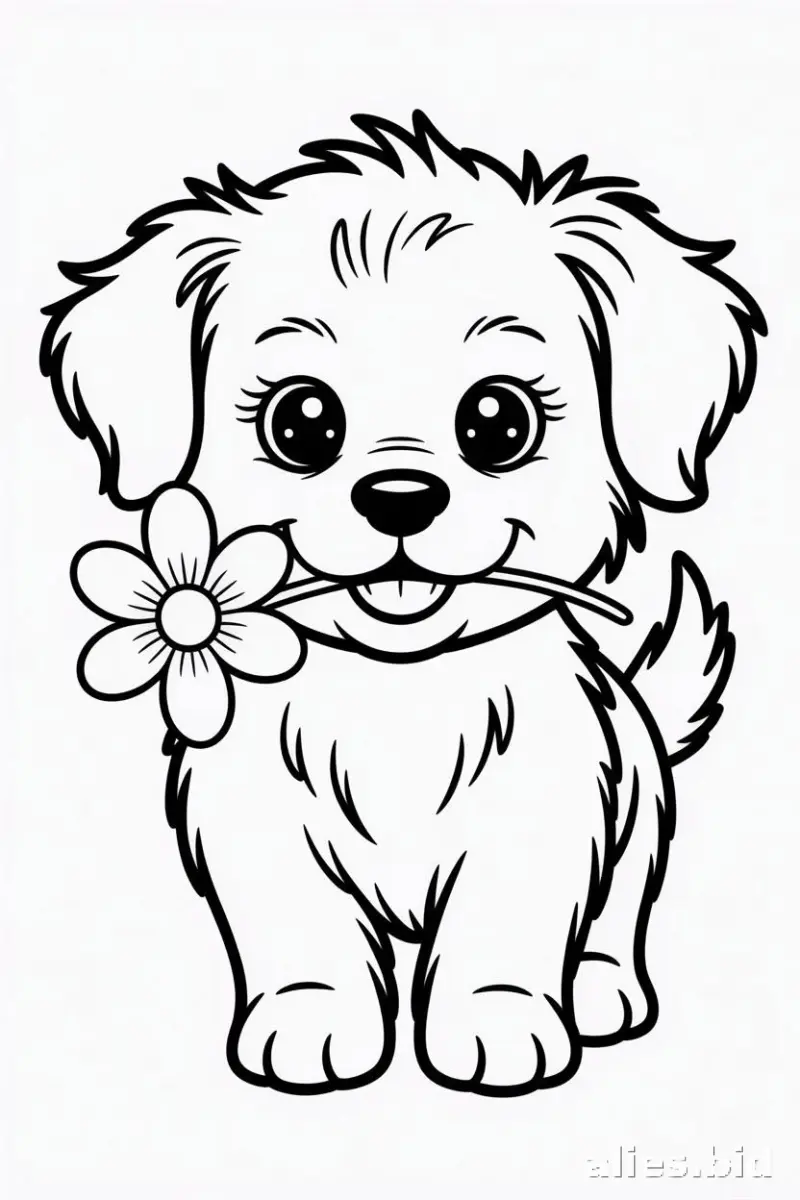 Free Printable Dog Coloring Pages Free Print Worksheet #11