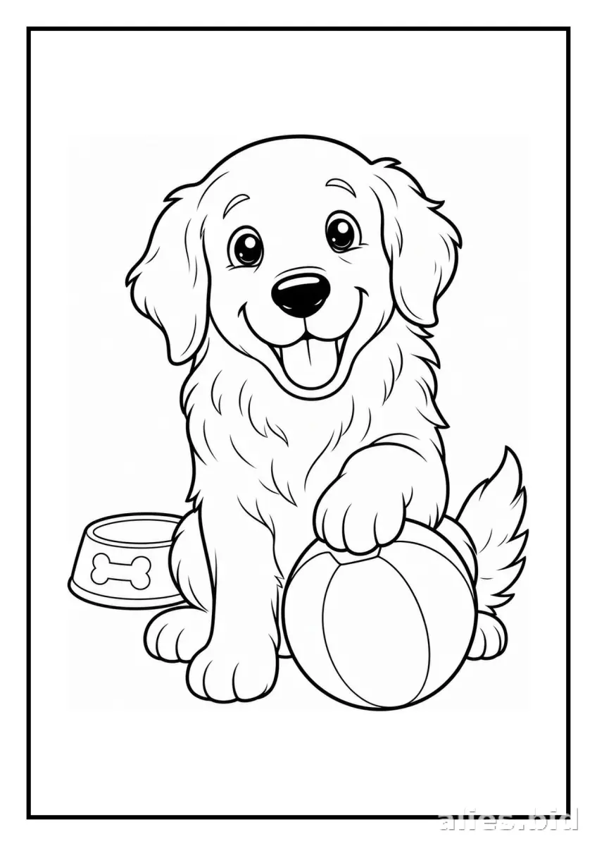 Free Printable Dog Coloring Pages Free Print Worksheet #14