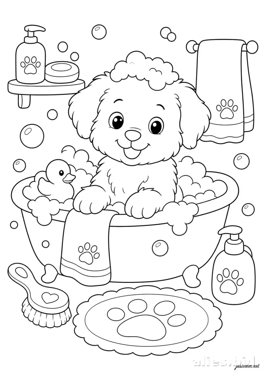 Free Printable Dog Coloring Pages Free Print Worksheet #17