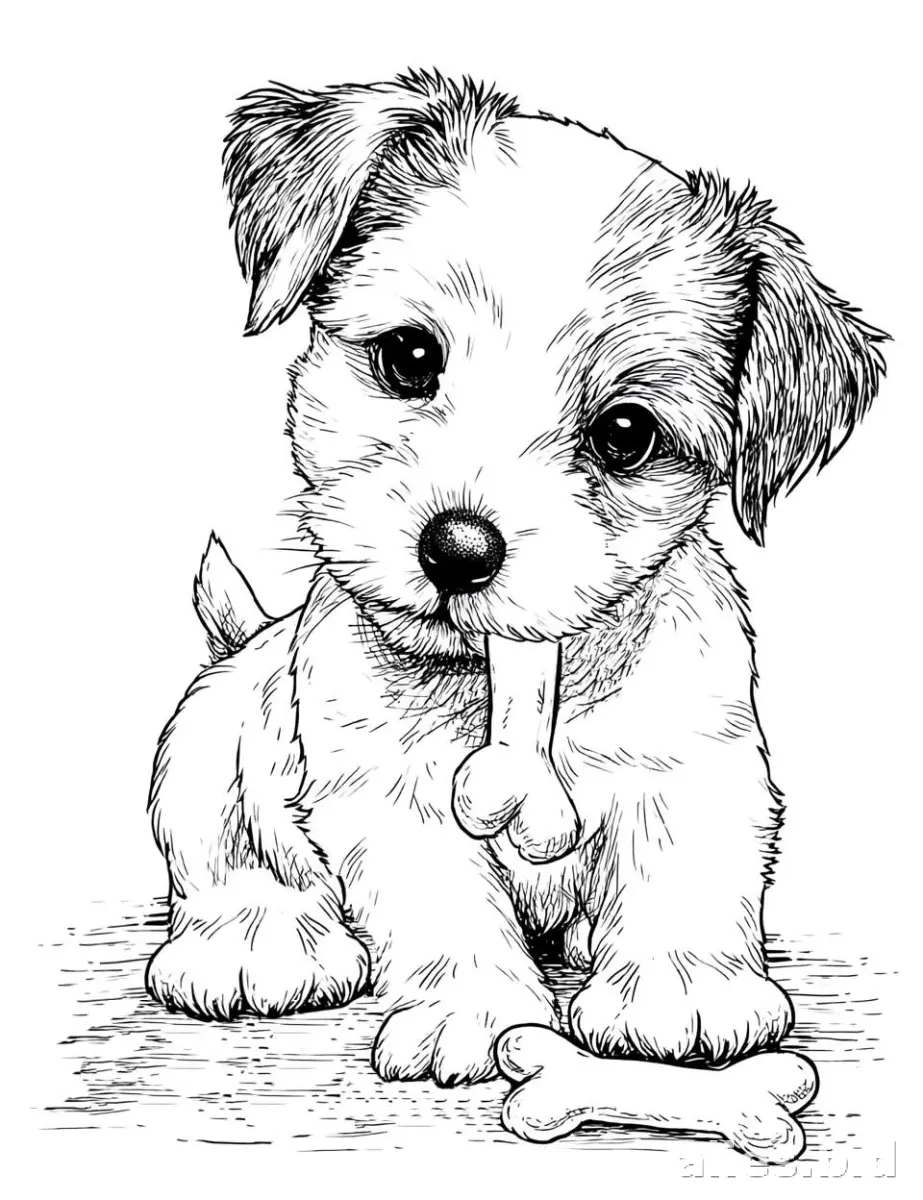 Free Printable Dog Coloring Pages Free Print Worksheet #2