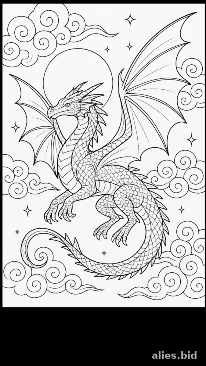 Free Printable Dragon Coloring Pages For Kids Free Worksheet #8