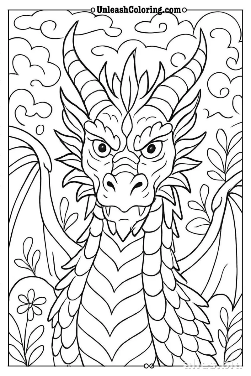Free Printable Dragon Coloring Pages For Kids Free Worksheet #15