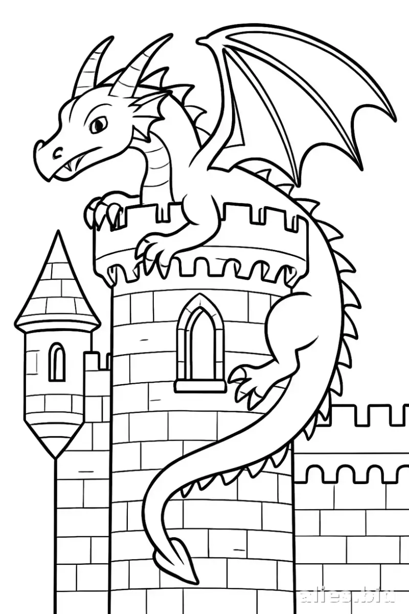 Free Printable Dragon Coloring Pages For Kids Free Worksheet #20