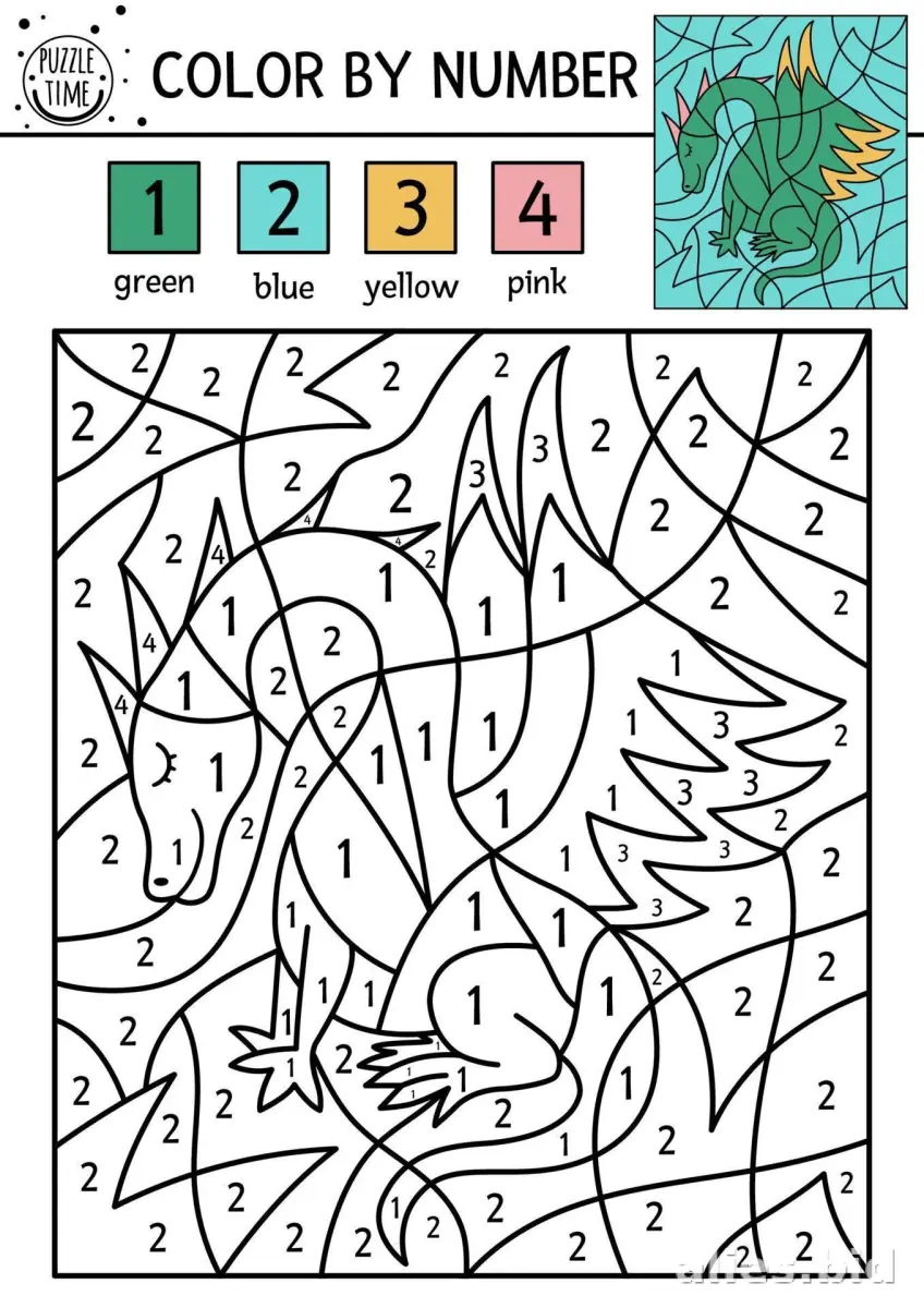 Free Printable Dragon Coloring Pages For Kids Free Worksheet #9