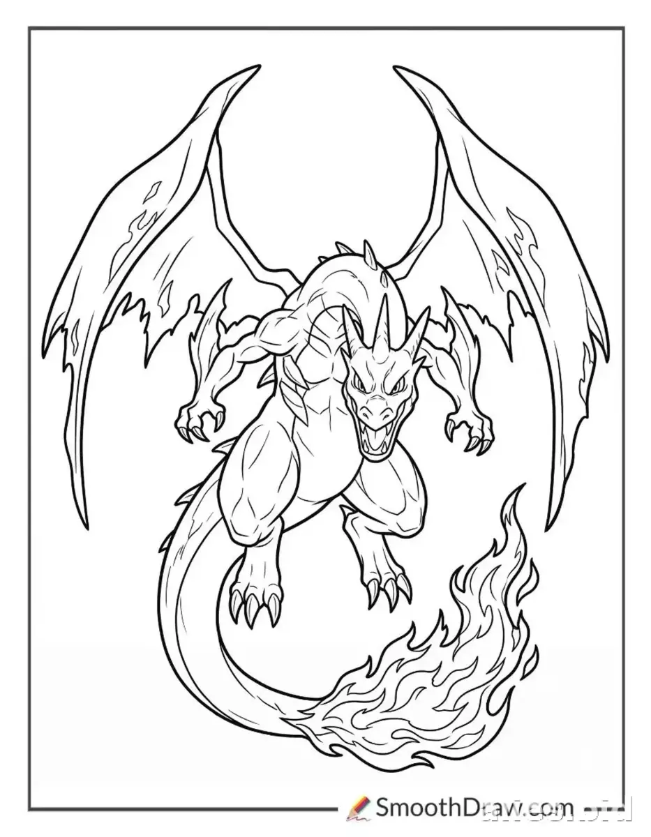 Free Printable Dragon Coloring Pages For Kids Free Worksheet #3