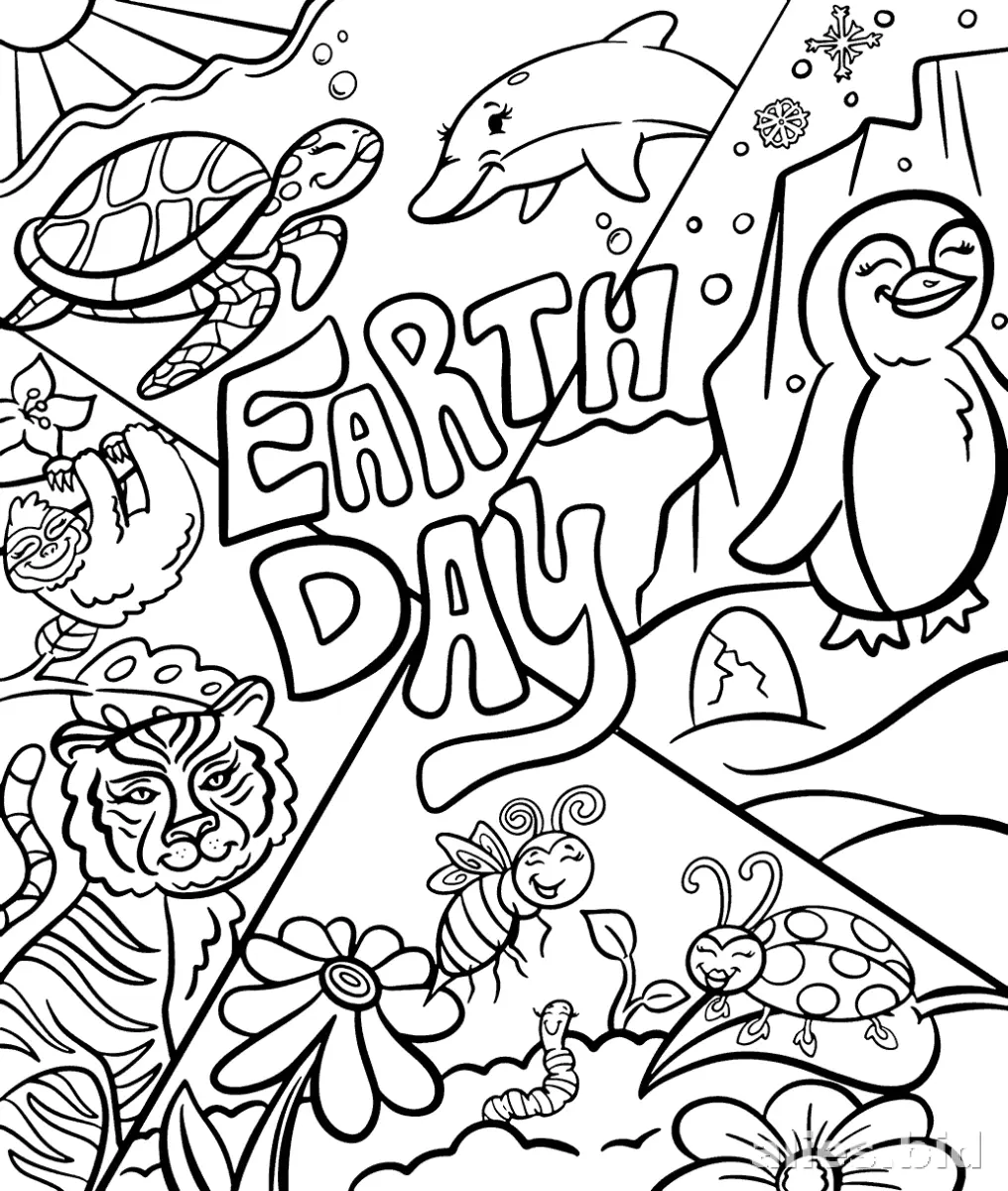 Free Printable Earth Day Coloring Pages Free Worksheet #6