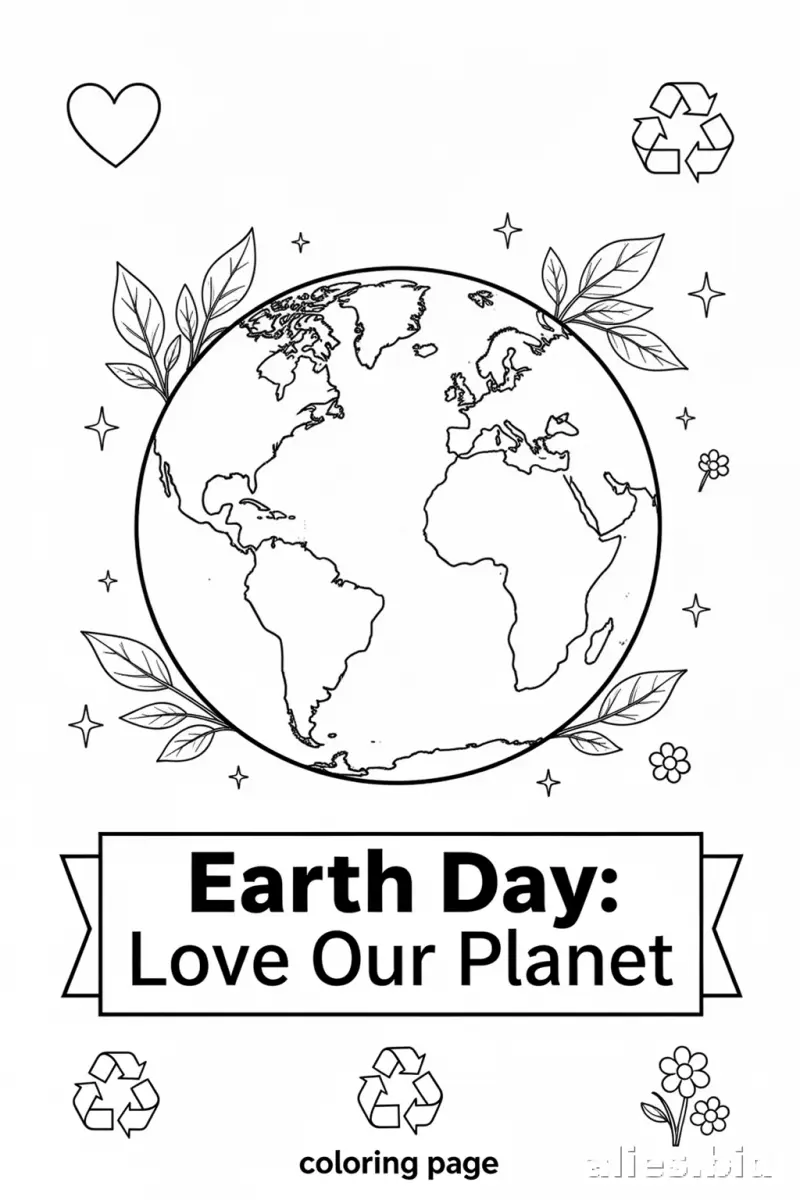 Free Printable Earth Day Coloring Pages Free Worksheet #2