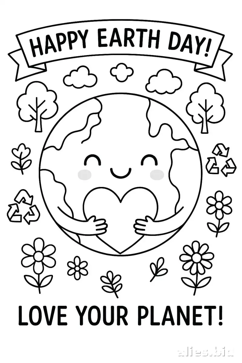 Free Printable Earth Day Coloring Pages Free Worksheet #3