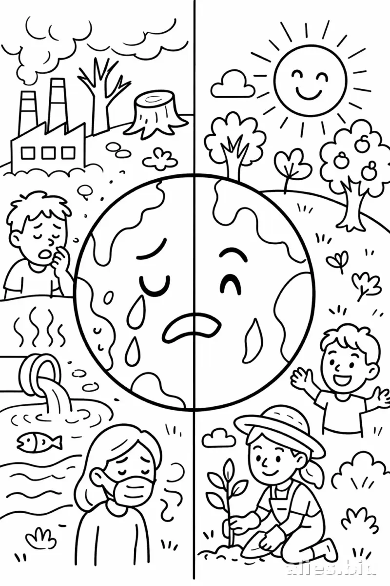 Free Printable Earth Day Coloring Pages Free Worksheet #10