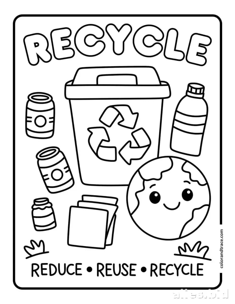 Free Printable Earth Day Coloring Pages Free Worksheet #15