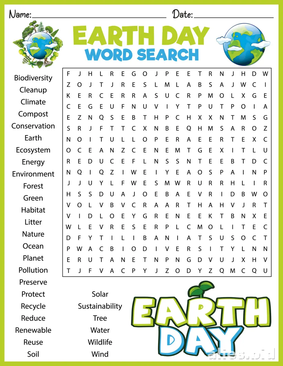 Free Printable Earth Day Worksheet For Kids Free #12