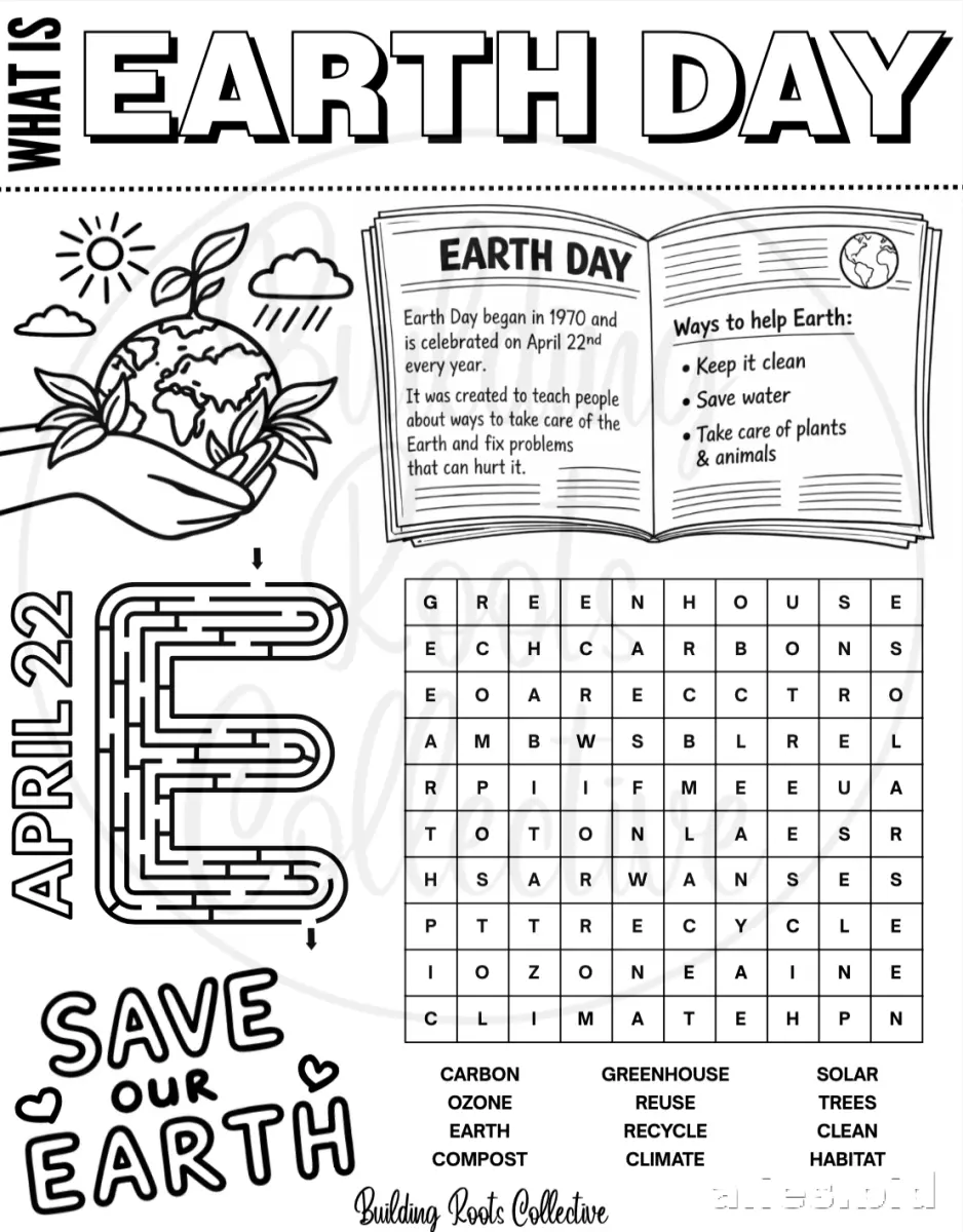 Free Printable Earth Day Worksheet For Kids Free #14