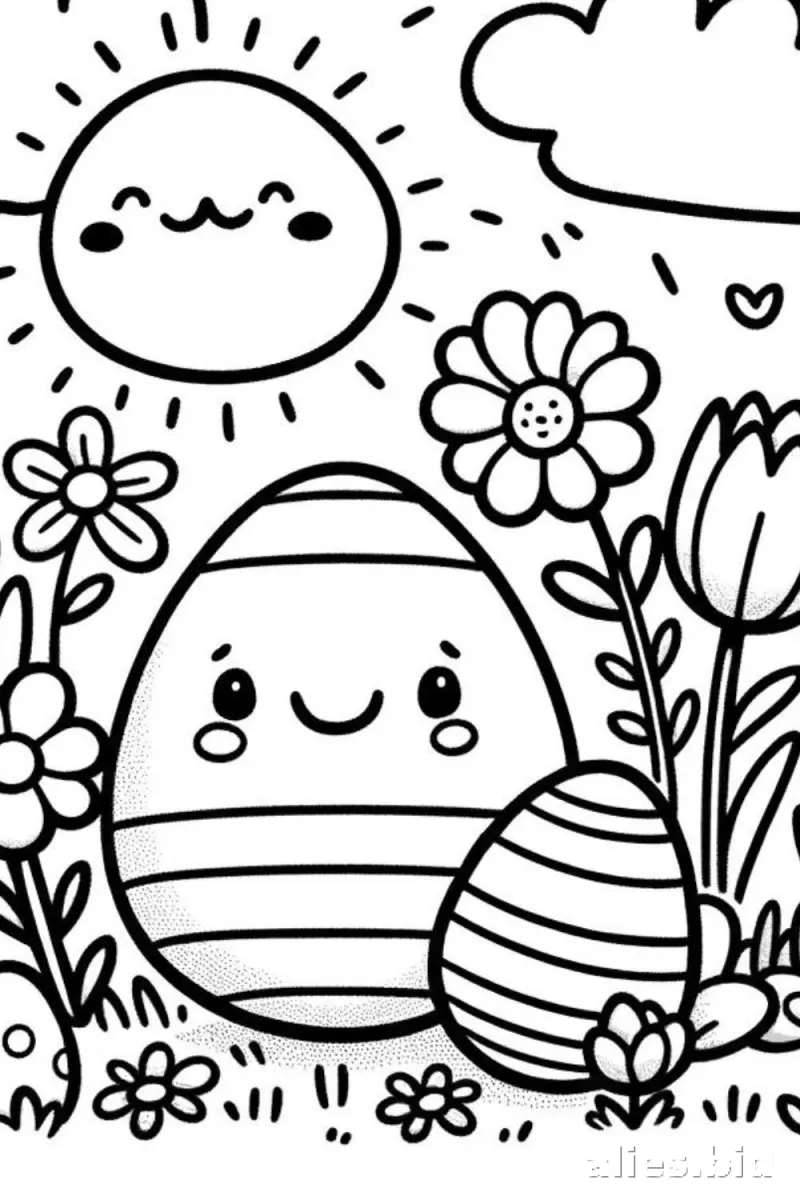 Free Printable Easter Coloring Pages For Kids Worksheet #2