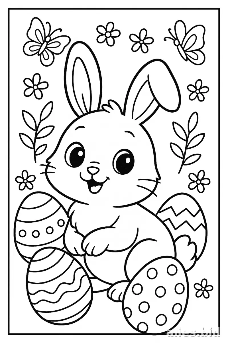 Free Printable Easter Coloring Pages For Kids Worksheet #4