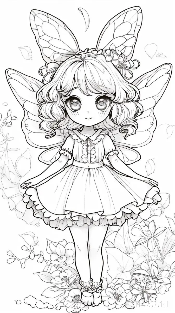 Free Printable Fairy Coloring Pages For Girls Free Worksheet #16