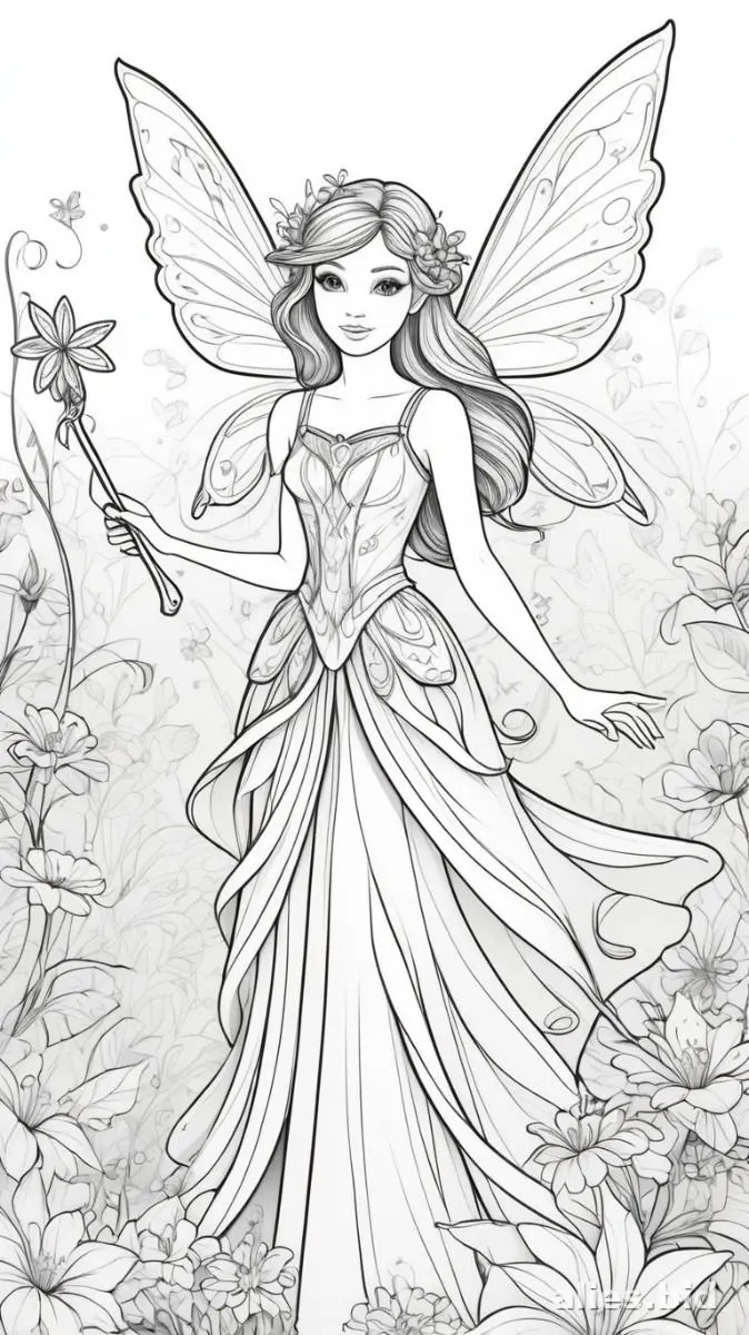 Free Printable Fairy Coloring Pages For Girls Free Worksheet #5