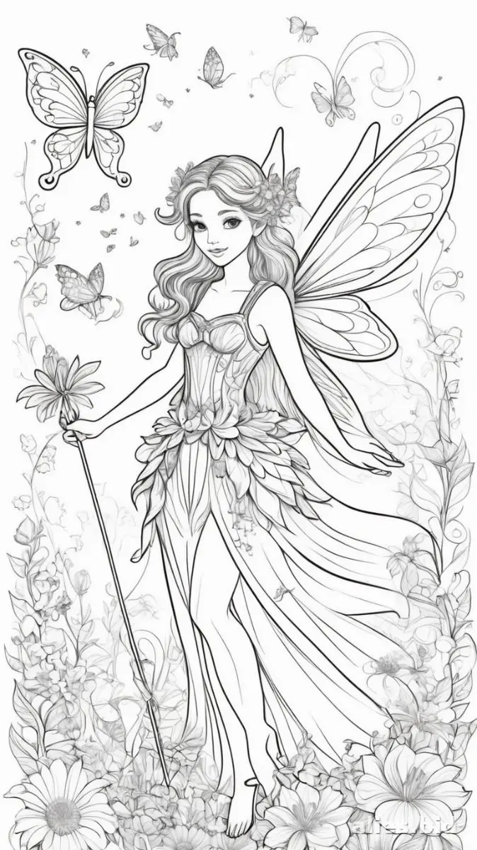 Free Printable Fairy Coloring Pages For Girls Free Worksheet #6