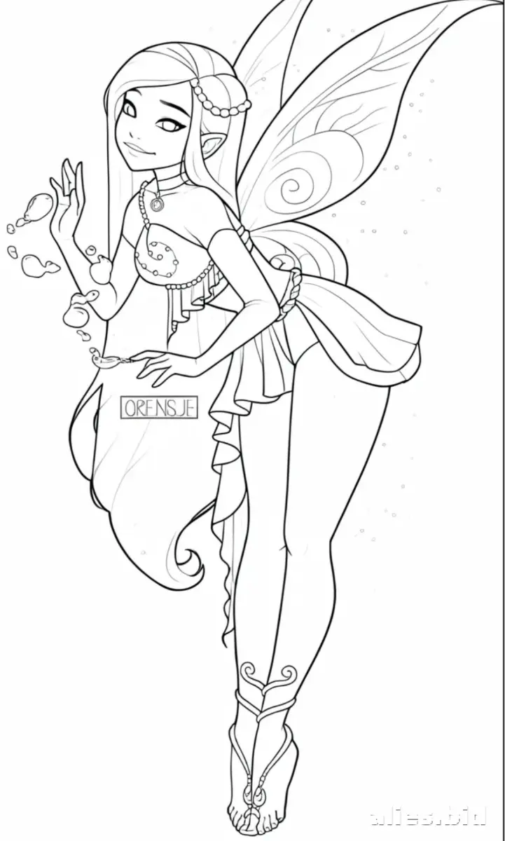 Free Printable Fairy Coloring Pages For Girls Free Worksheet #20