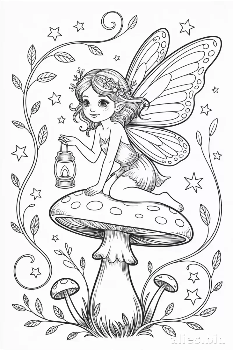 Free Printable Fairy Coloring Pages For Girls Free Worksheet #4