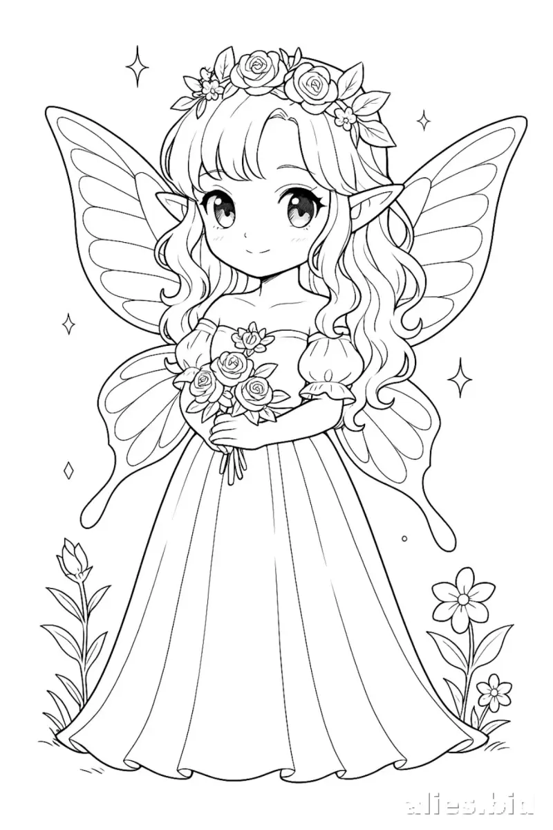 Free Printable Fairy Coloring Pages For Girls Free Worksheet #13