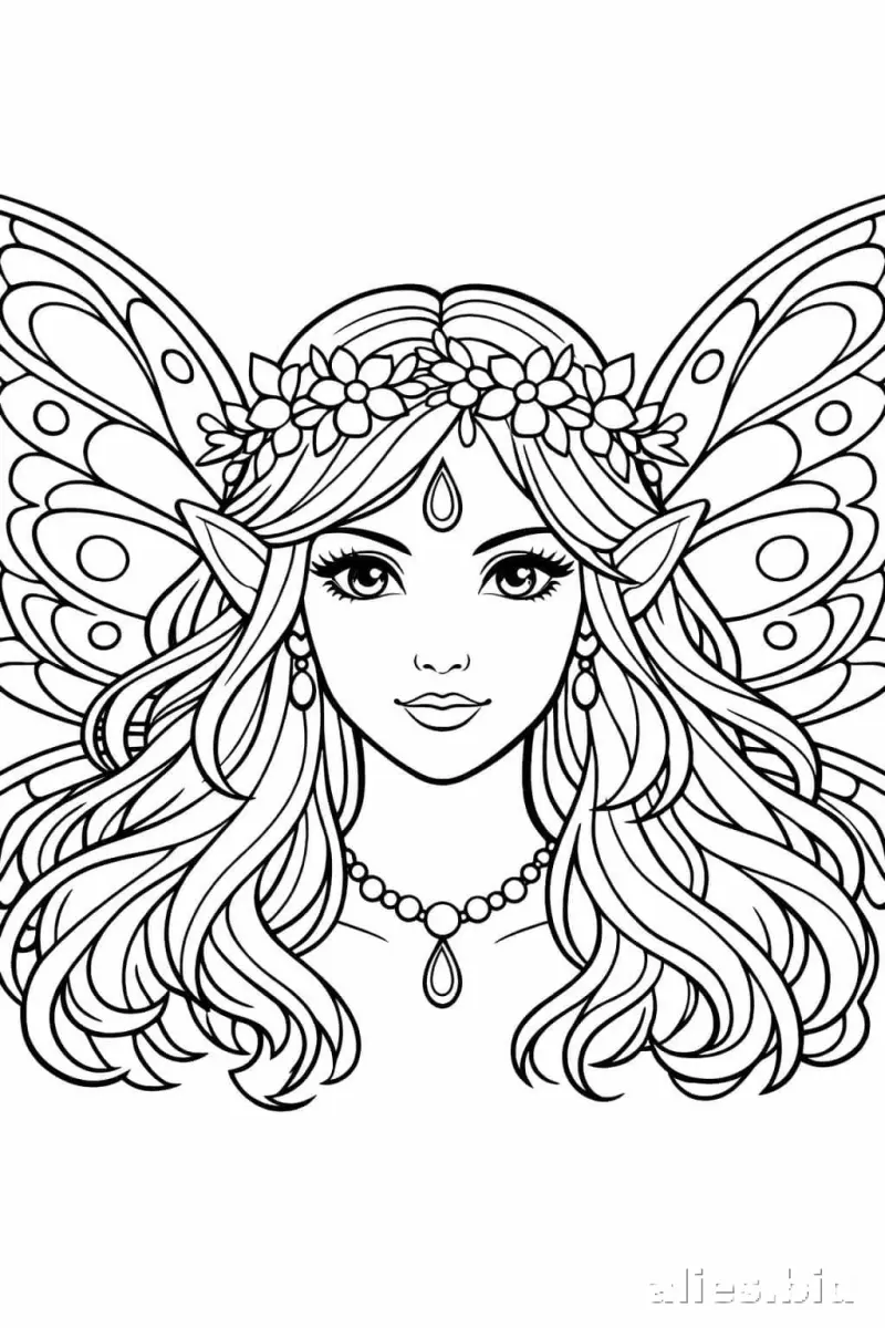 Free Printable Fairy Coloring Pages For Girls Free Worksheet #14