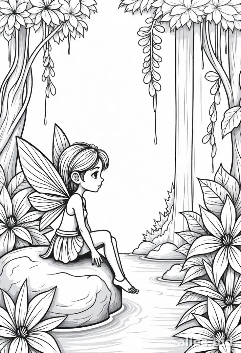 Free Printable Fairy Coloring Pages For Girls Free Worksheet #8
