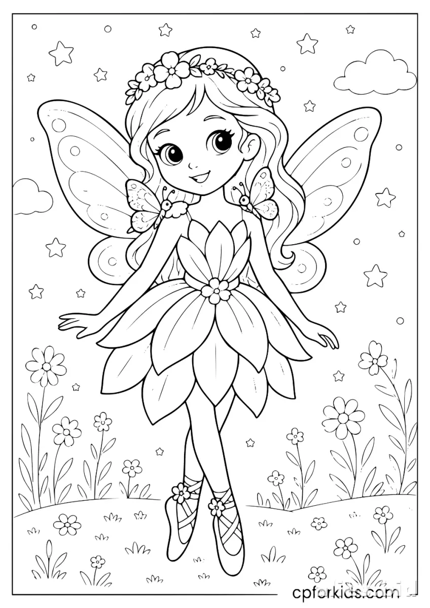 Free Printable Fairy Coloring Pages For Girls Free Worksheet #19