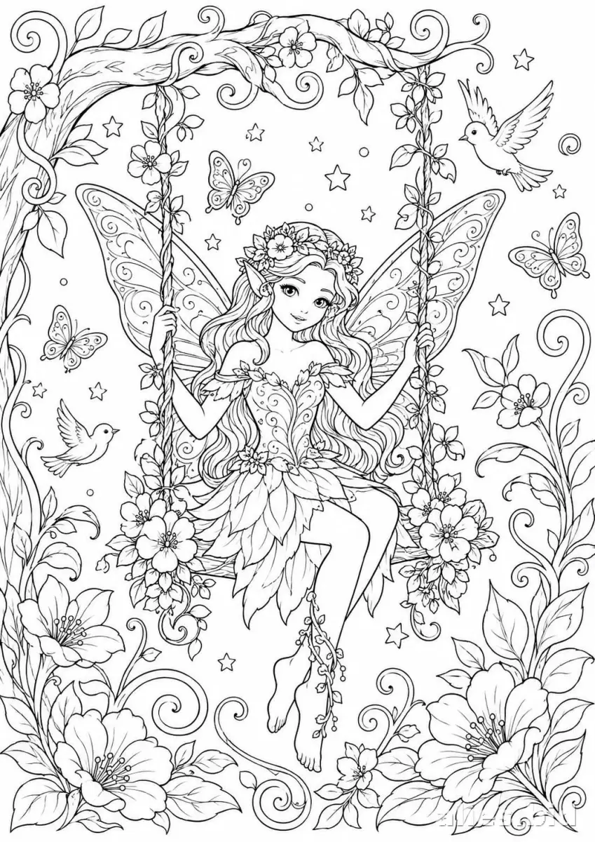 Free Printable Fairy Coloring Pages For Girls Free Worksheet #9