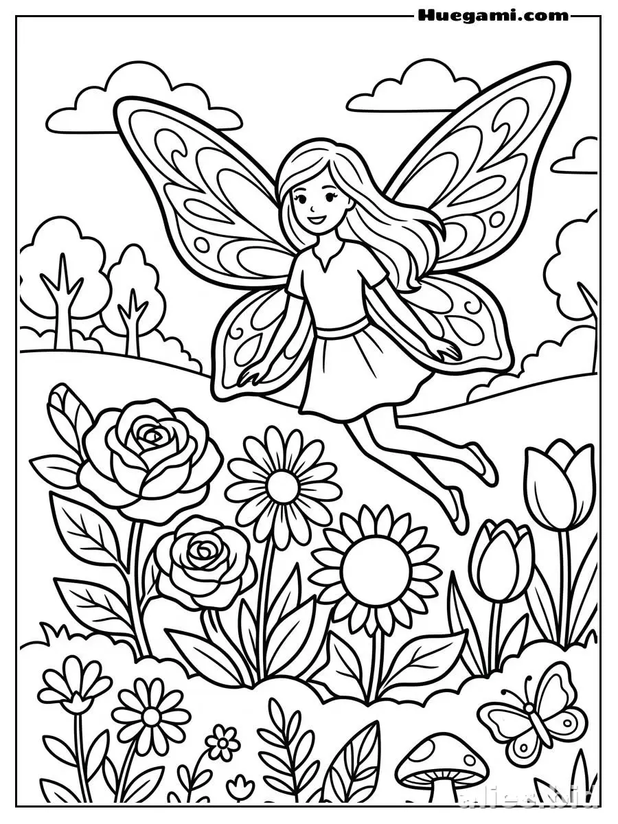 Free Printable Fairy Coloring Pages For Girls Free Worksheet #18
