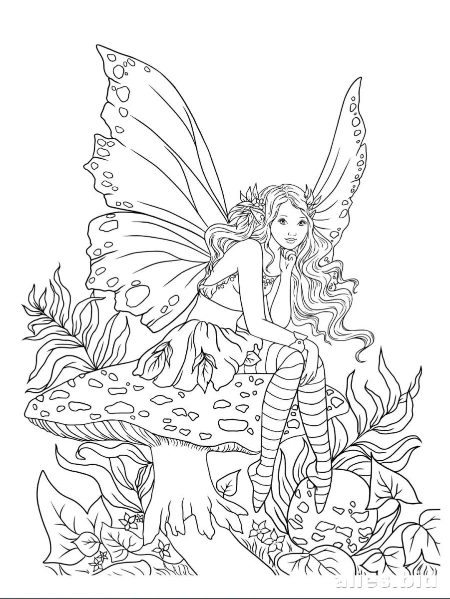 Free Printable Fairy Coloring Pages For Girls Free Worksheet #12