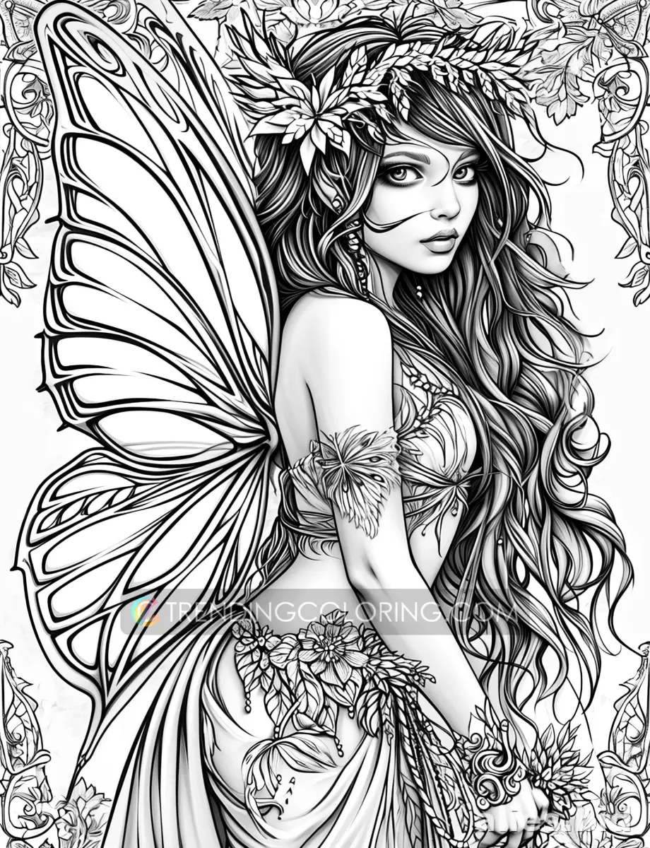 Free Printable Fairy Coloring Pages For Girls Free Worksheet #10