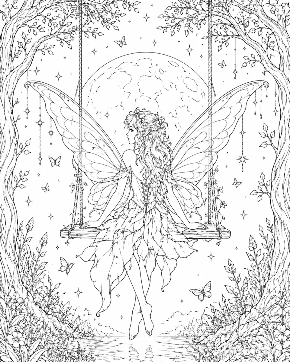 Free Printable Fairy Coloring Pages For Girls Free Worksheet #3