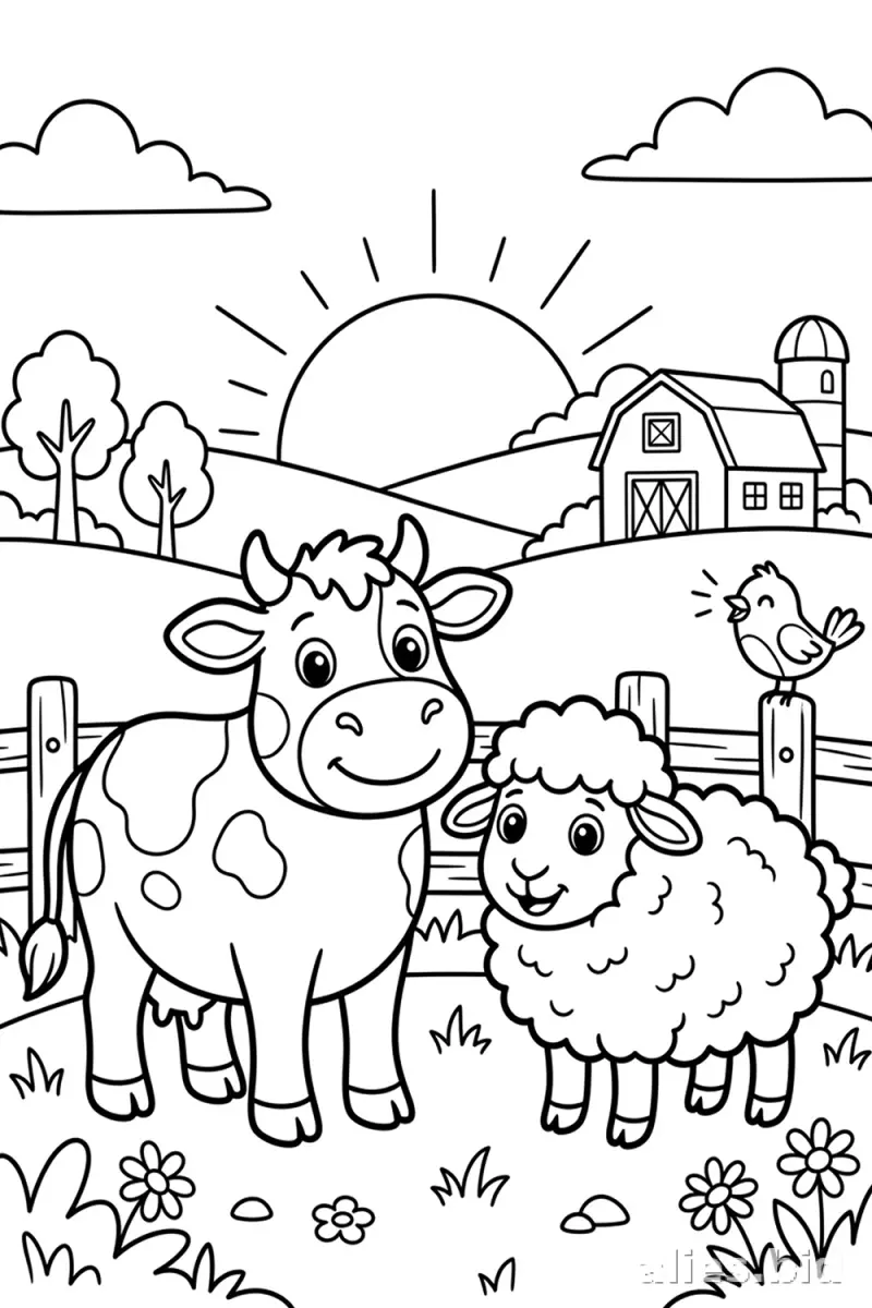 Free Printable Farm Animal Coloring Pages Free Worksheet #2