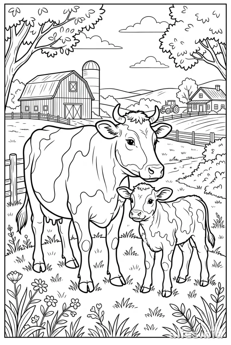 Farm Animal Coloring Pages Free Worksheets for Kids