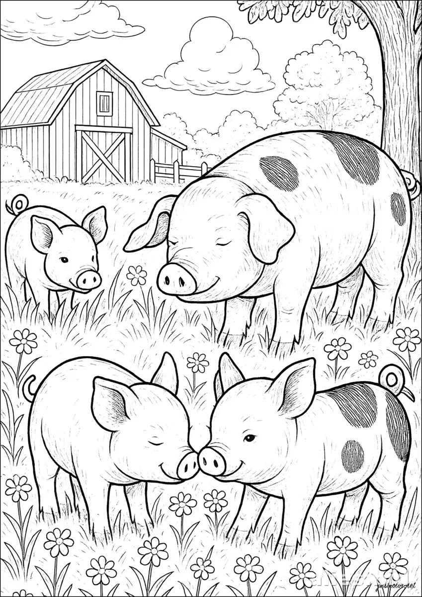 Free Printable Farm Animal Coloring Pages Free Worksheet #11