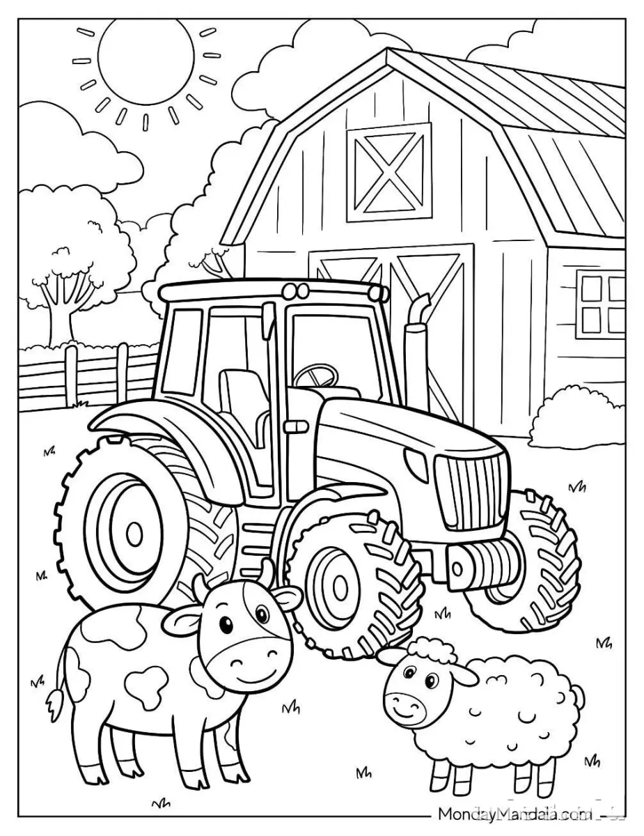 Free Printable Farm Animal Coloring Pages Free Worksheet #7