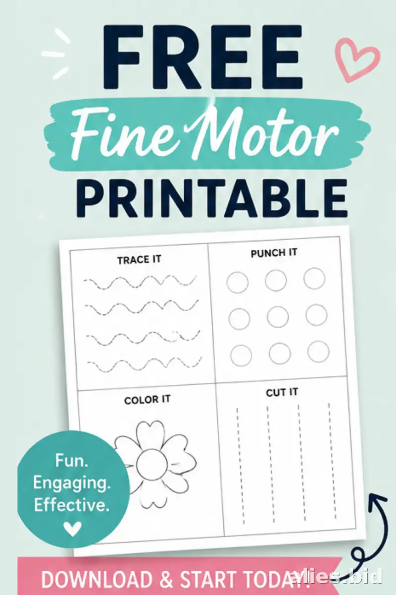 Free Printable Fine Motor Activity Sheet Free Worksheet #6