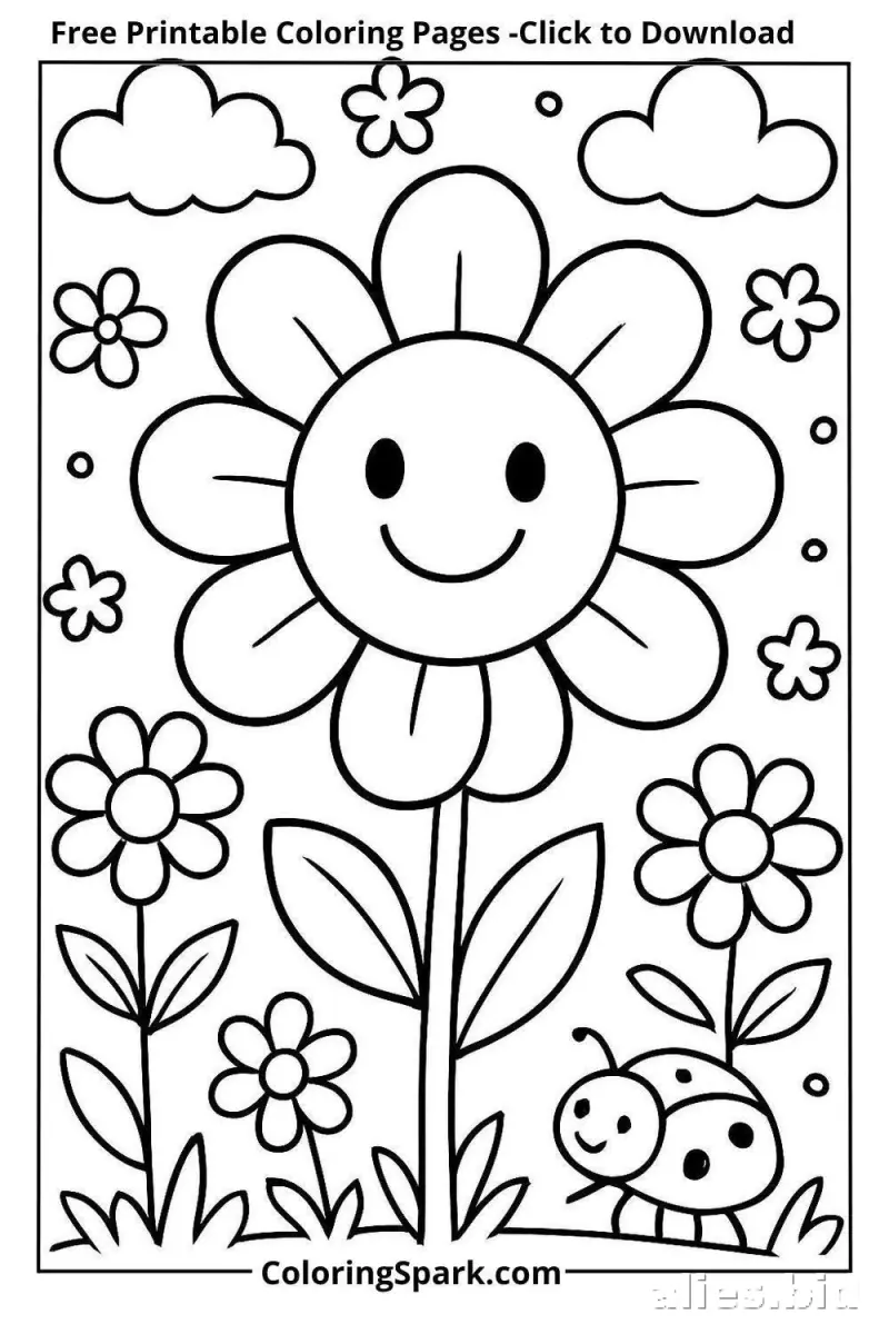 Free Printable Flower Coloring Pages For Kids Free Worksheet #10