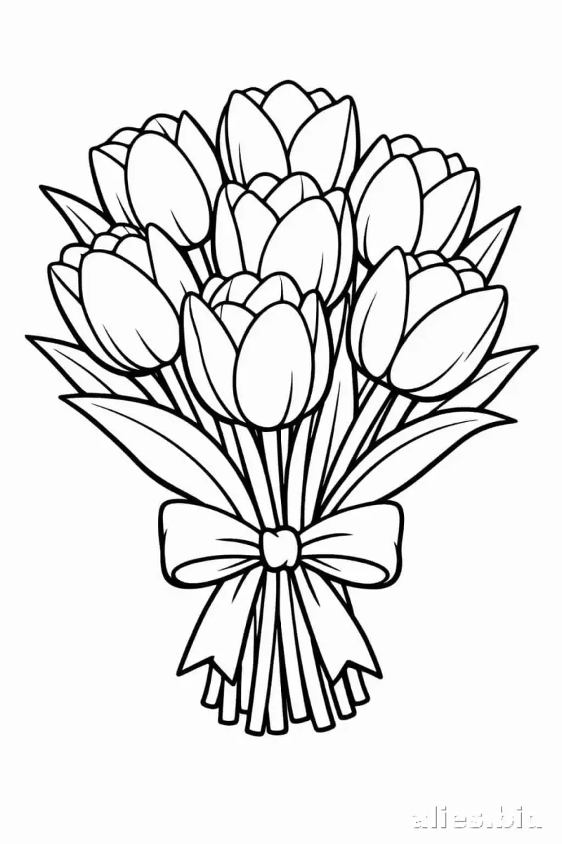 Free Printable Flower Coloring Pages For Kids Free Worksheet #16