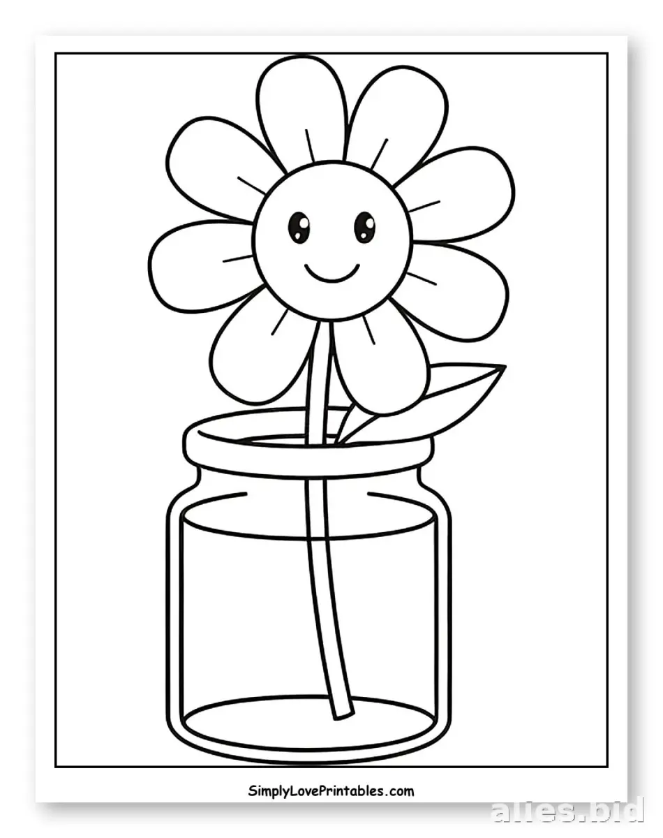 Free Printable Flower Coloring Pages For Kids Free Worksheet #17