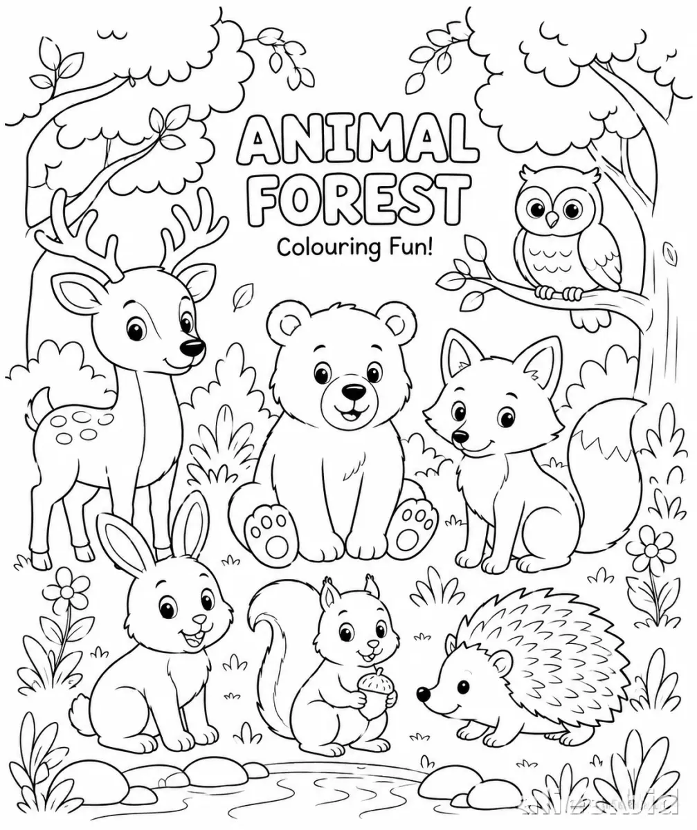 Free Printable Forest Coloring Pages For Kids Free Worksheet #2