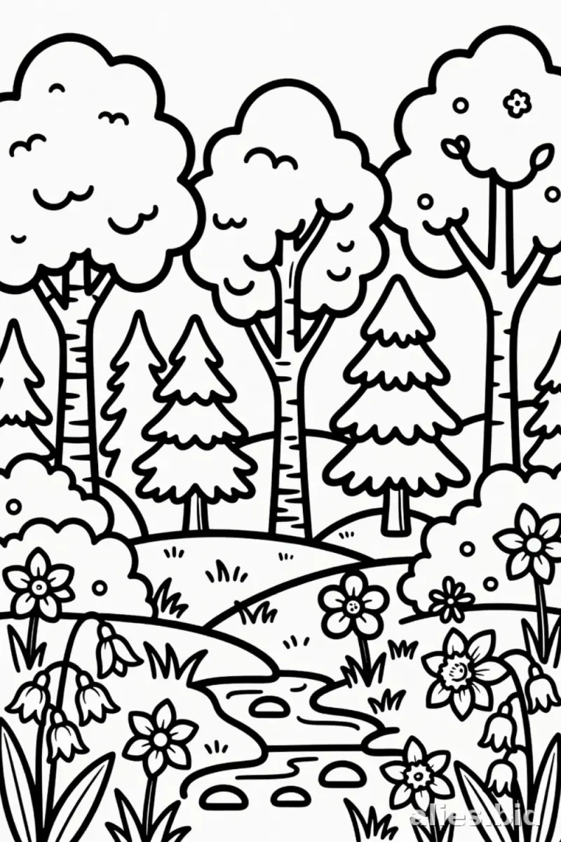 Free Printable Forest Coloring Pages For Kids Free Worksheet #14