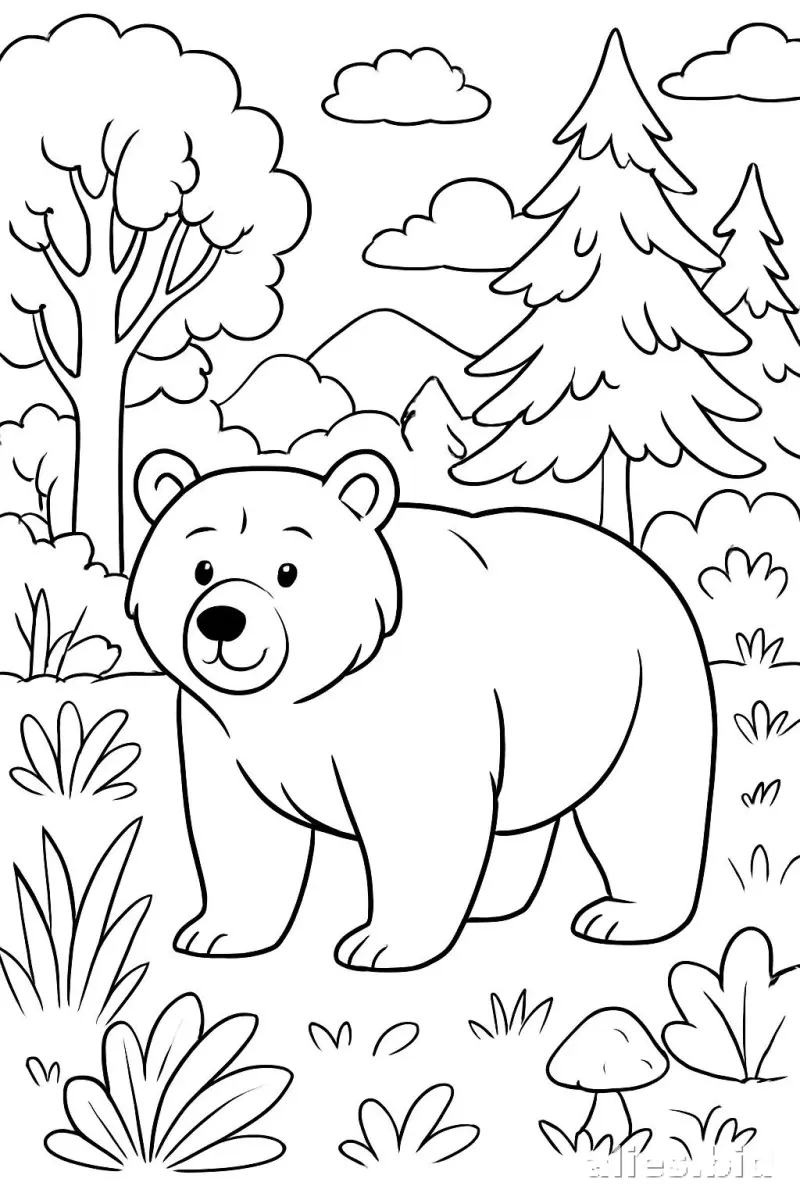Free Printable Forest Coloring Pages For Kids Free Worksheet #18