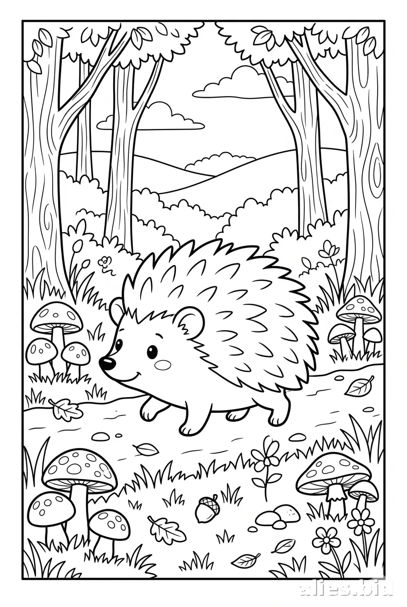 Free Printable Forest Coloring Pages For Kids Free Worksheet #16