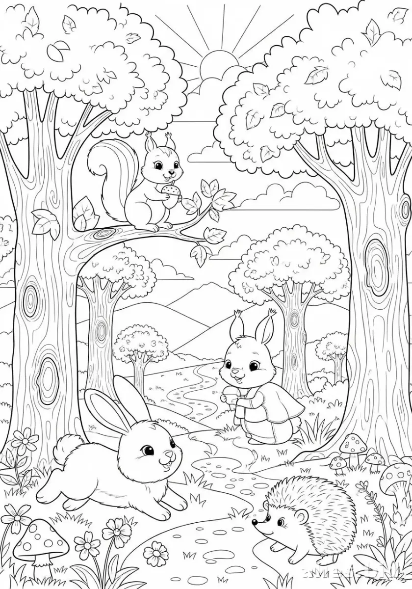 Free Printable Forest Coloring Pages For Kids Free Worksheet #5
